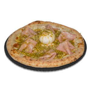 Pizza Mortadela, Pistacho y Burrata